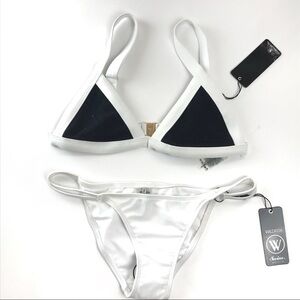 Wildfox Black & White Bikini Swimsuit Small
